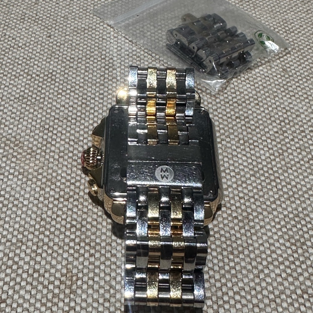 Michele Two-Tone Gold and Silver Women's Watch - Picture 7 of 11